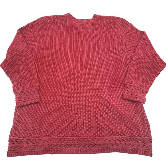 New York Style Womens VTG Heavyweight Embroidered Cottagecore Zip Cardigan Sz L - Picture 5 of 10